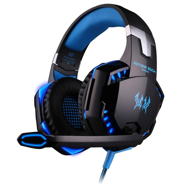 Over Ear Stereo Bluetooth Gaming Headset Blue