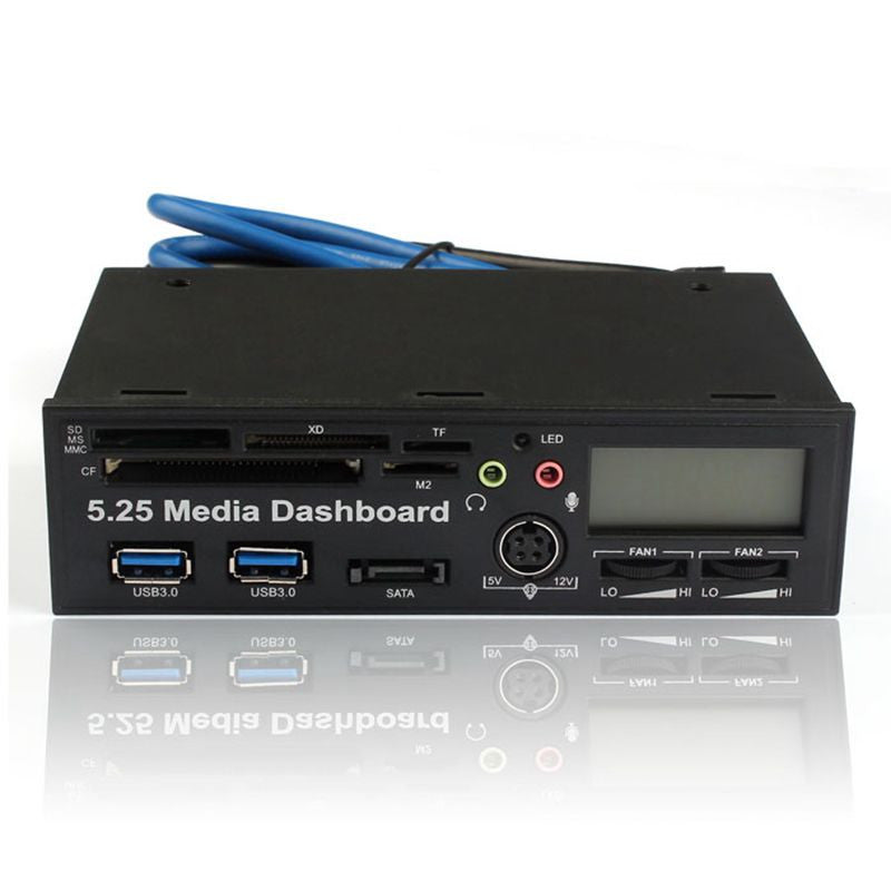 Multi Card Reader 5.25 USB 3.0 High Speed Media Dashboard Front Panel PC