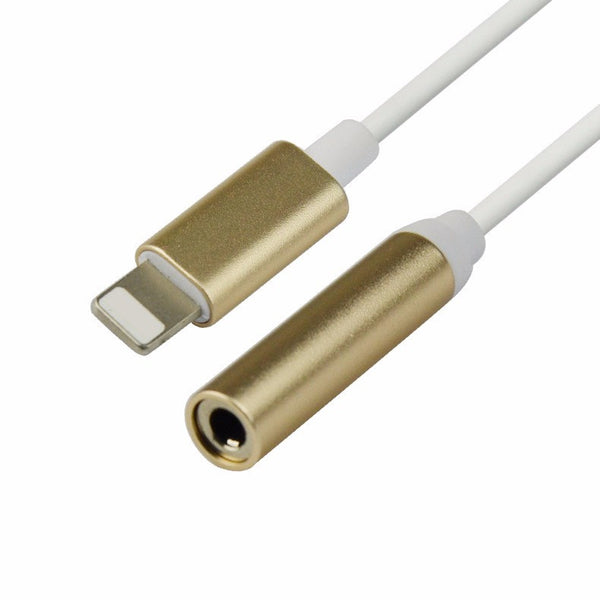 2 in 1 Audio + Charger Adapter Cable For iPhone 7 & 7 Plus Gold