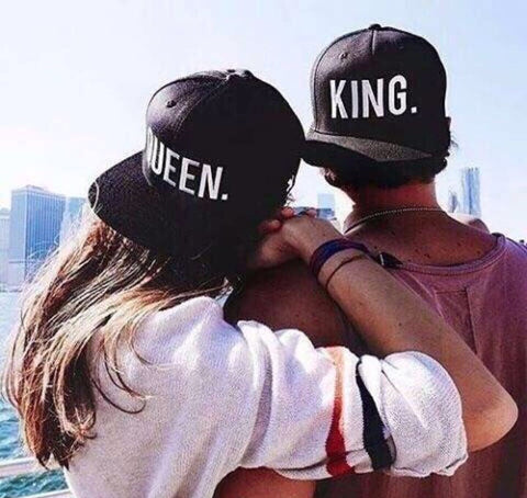 Queen/King Snapback Couple Baseball Cap