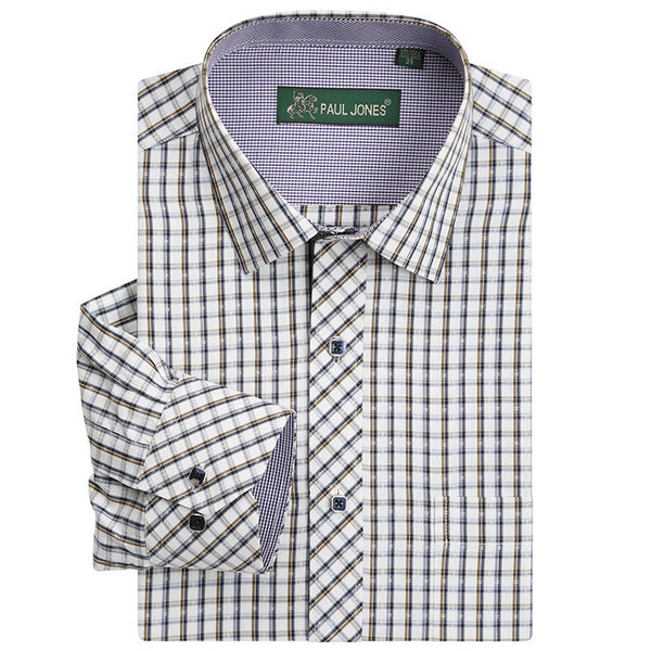 High Quality Men's Classic Plaid Shirt Long Sleeve Dress Shirt Men Business Formal Shirts Mens Clothing Camisa Masculina