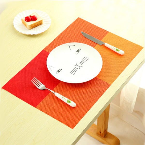 New Fashion PVC Dining Table Placemat Europe Style Kitchen Tool Tableware Pad Coaster Coffee Tea Place Mat