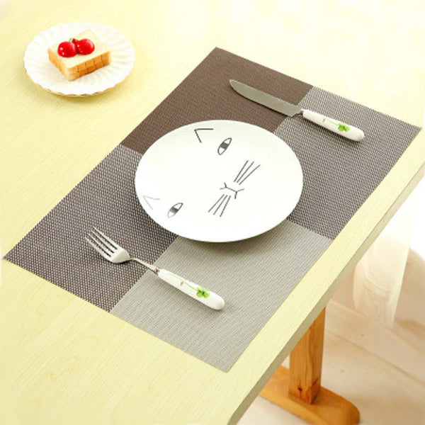 New Fashion PVC Dining Table Placemat Europe Style Kitchen Tool Tableware Pad Coaster Coffee Tea Place Mat