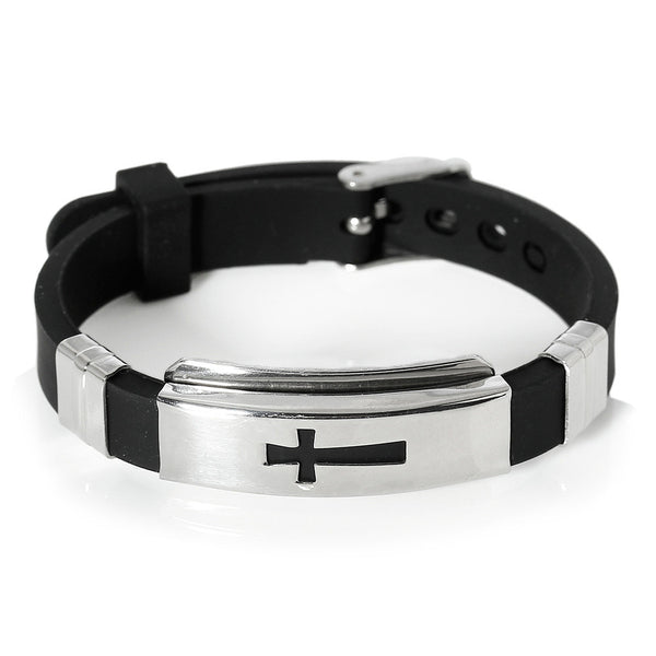 Jewelry Stainless Steel Silicone Bracelets