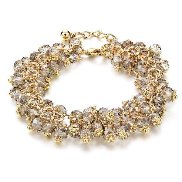 Handmade Gold Crystal Bracelets