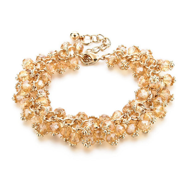 Handmade Gold Crystal Bracelets