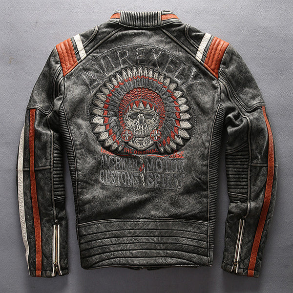Men's Vintage Motorcycle Leather Jacket