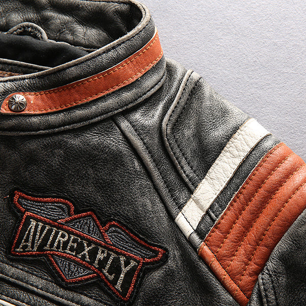 Men's Vintage Motorcycle Leather Jacket