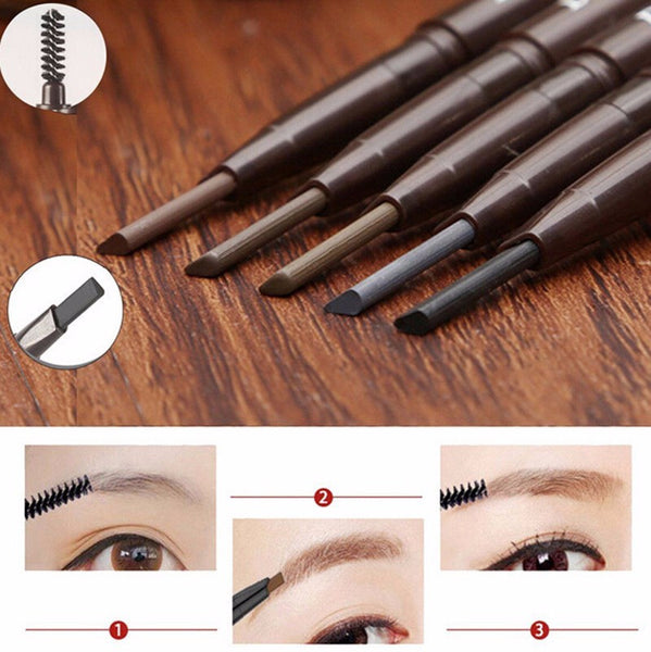 Eyebrow Pencil With Brush Waterproof 5 Colors