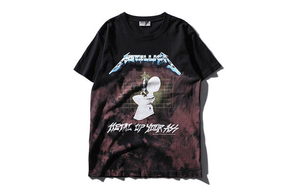 Men T-shirt Homme 2017 Metallica T shirt Brand electric chair Print Black Man Metal Shirt Hip Hop Men's T-shirts Casual clothes