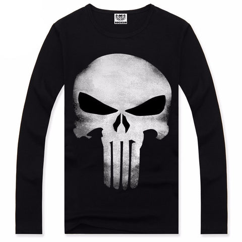 New Design Male Novelty Fashion Cotton Hip Hop Casual Long Sleeves T-Shirt