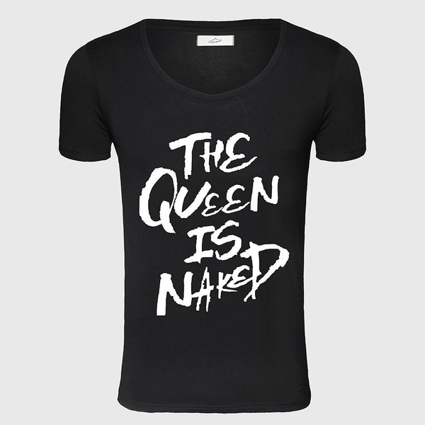 Novelty Print T-Shirt Men Queen King Boys T Shirt Poker Lion Funny Male Fashion Skateboard Top Tees Rock Hip Hop