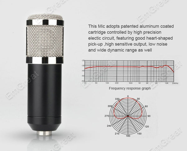Professional BM-800 BM800 Condenser KTV Microphone Cardioid Pro