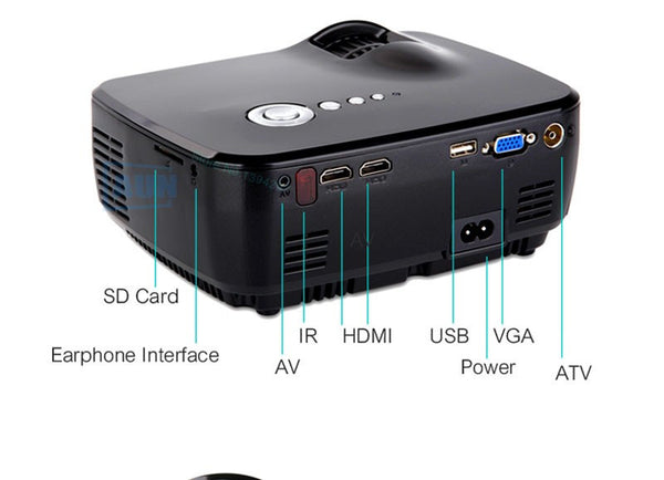 Projector 1200 Lumens Support 1920x1080P