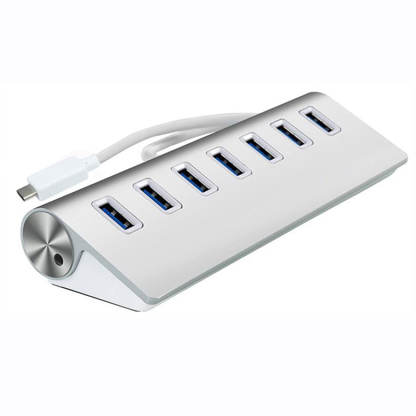 Macbook Portable Aluminum 7 Ports USB 3.1 Type-C to USB 3.0 Hub