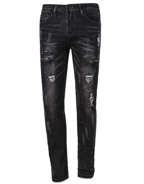 Men's Vintage Distressed Denim Jeans