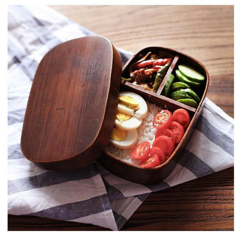 Japanese Bento Boxes Wood Lunch Box Handmade Natural Wooden Sushi Box Tableware Bowl  Food Container