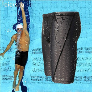 Free shipping And Hot sale sharkskin,water repellent,men's long racing swimming swim trunks Sport shorts classic men swimwear