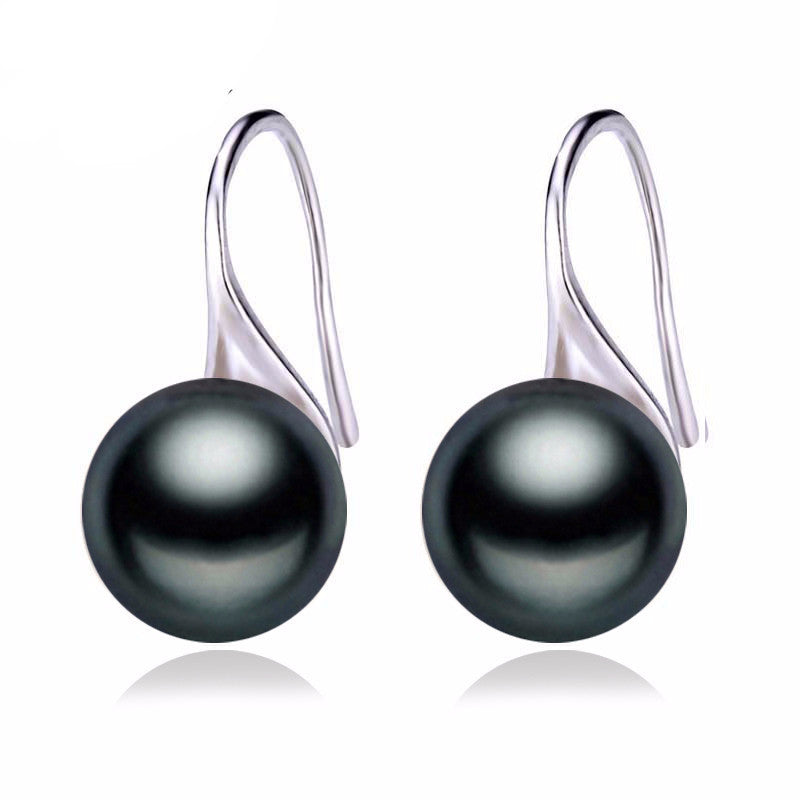 100% Black Onyx Real Natural Pearl Earrings