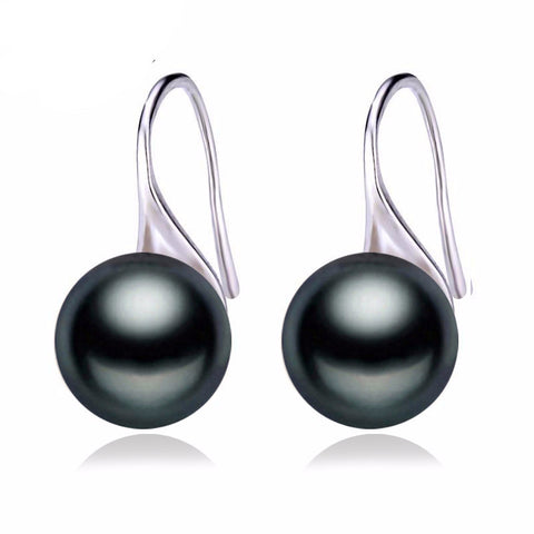 100% Black Onyx Real Natural Pearl Earrings