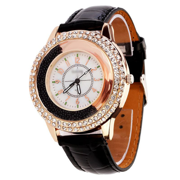 Crystal Rhinestone Quartz Wristwatch