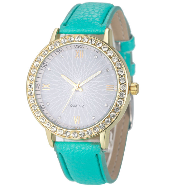 Luxury Quartz Watch Blue Shaphire