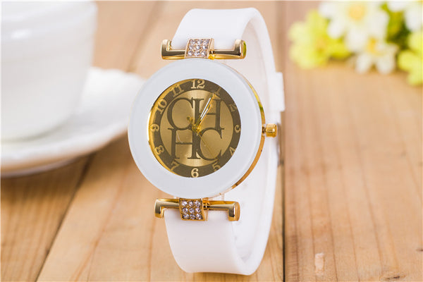 Gold Geneva Quartz Watch